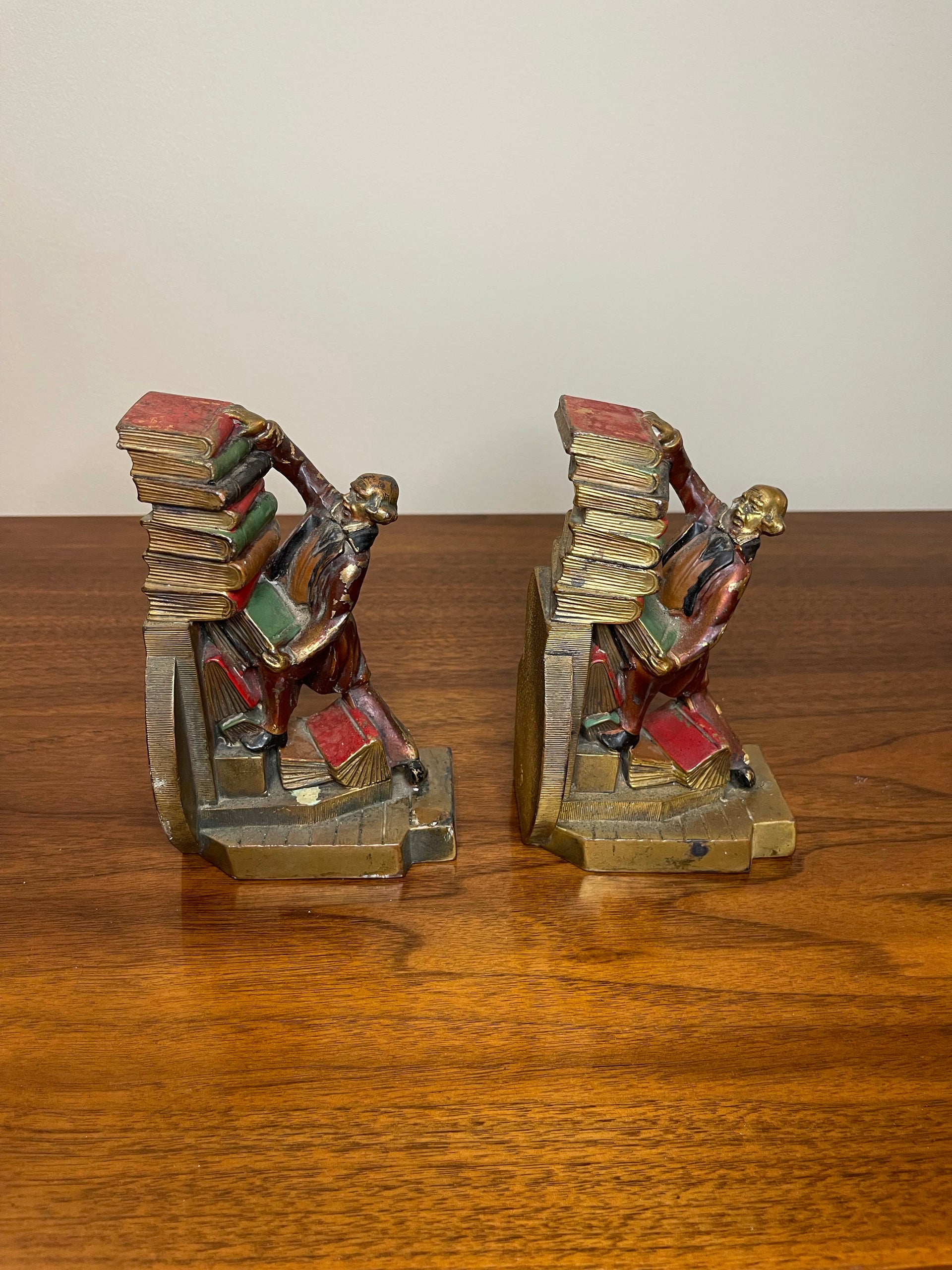 Vintage Brass Bookends