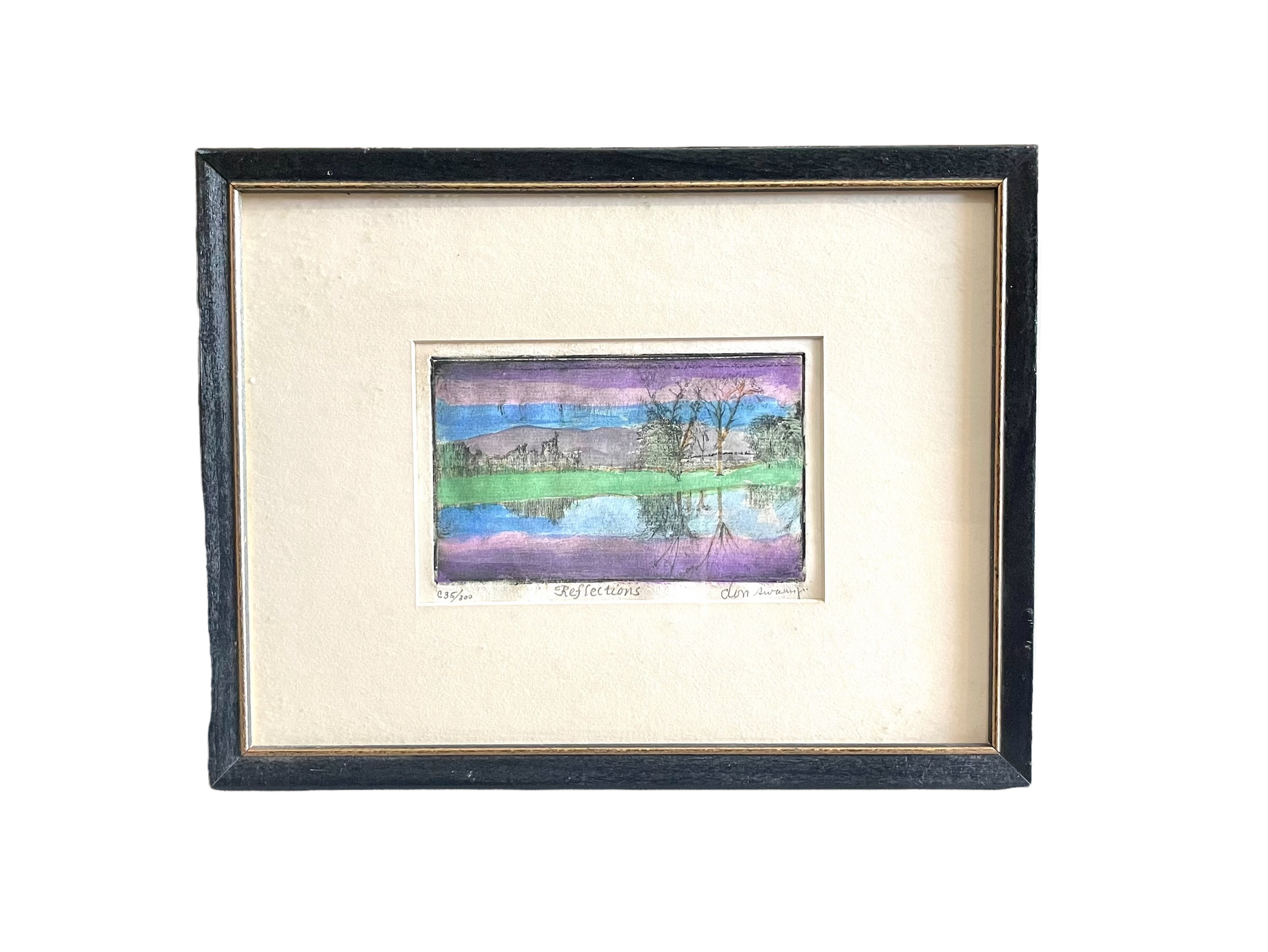 Don Swann Watercolor Etching “Reflections”