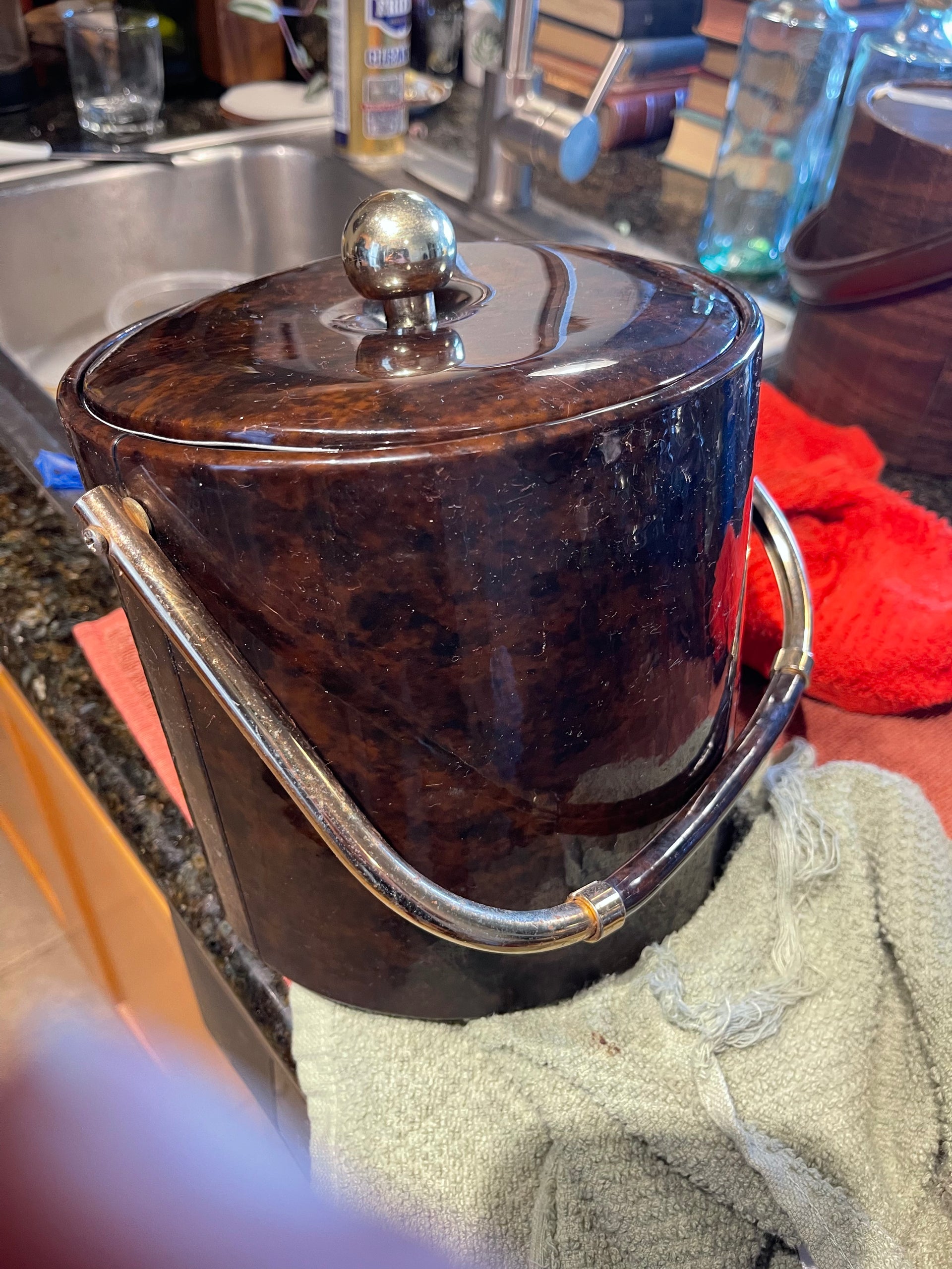 Georges Briard Tortoiseshell Ice Bucket