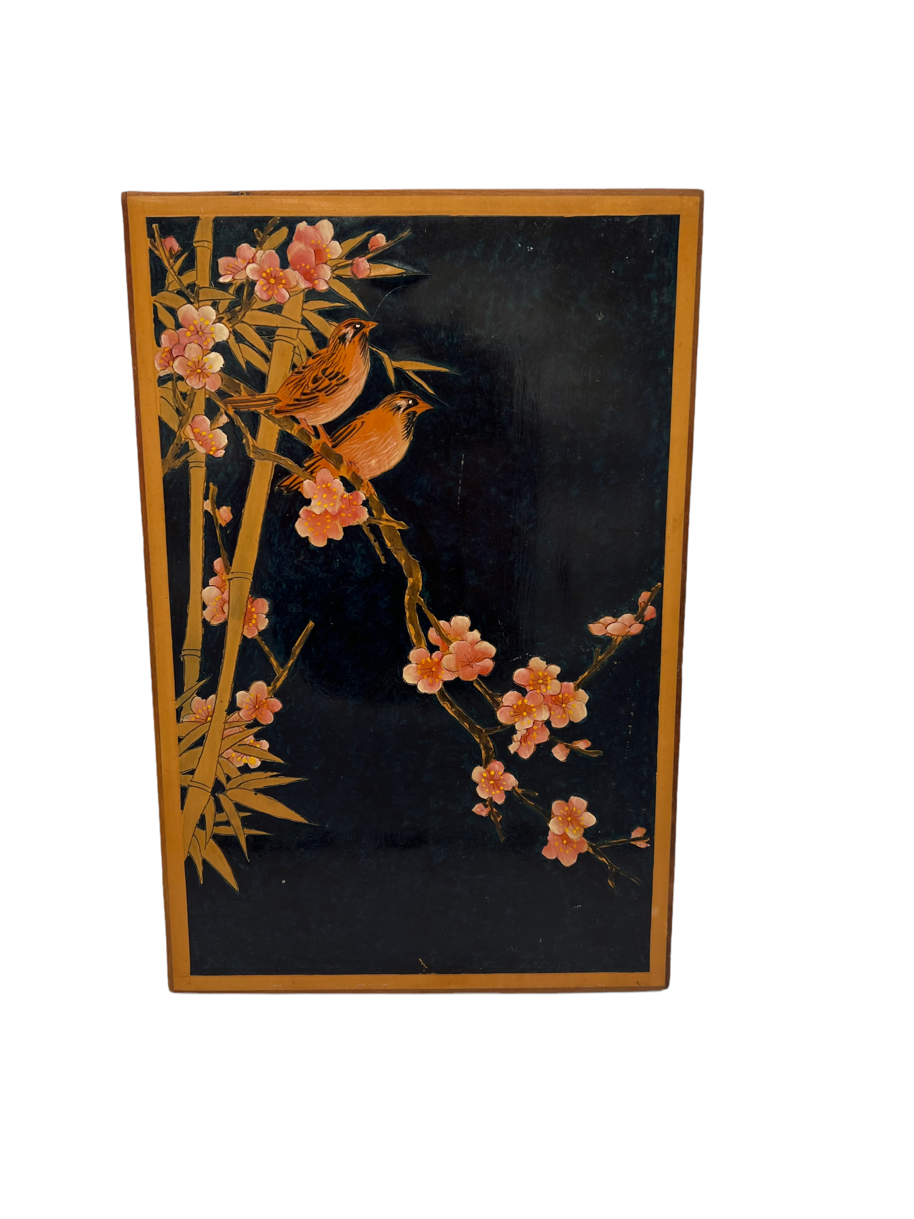 Chinese Bamboo Carved and Painted Artwork