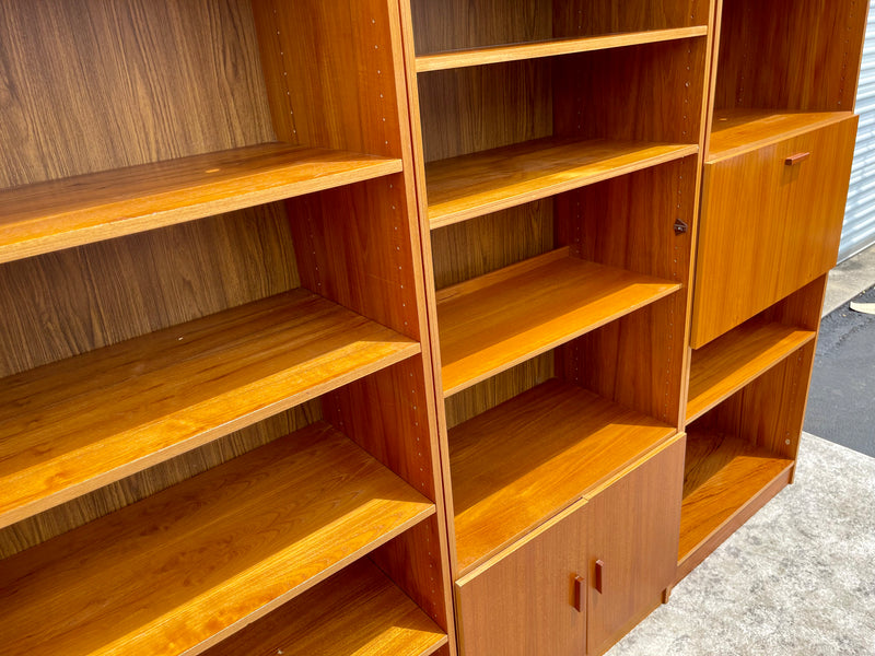 Danish Modern Teak Wall Unit Bookcases Magpie Reclamations