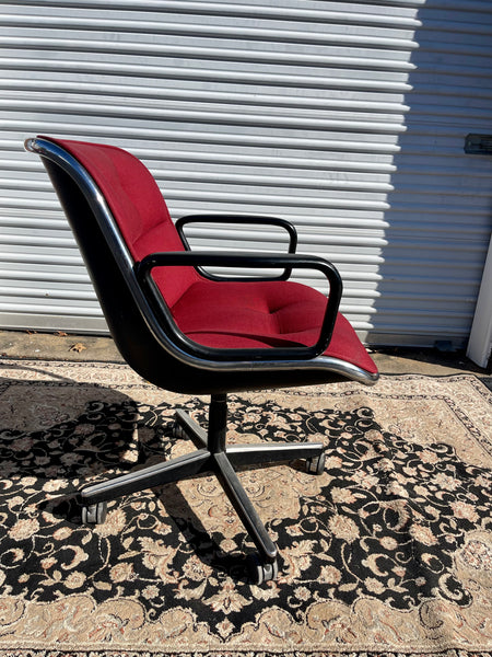 Vintage Charles Pollock for Knoll Steelcase Office Chair with Armrests