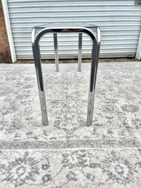 Vintage Chrome and Glass Console Table